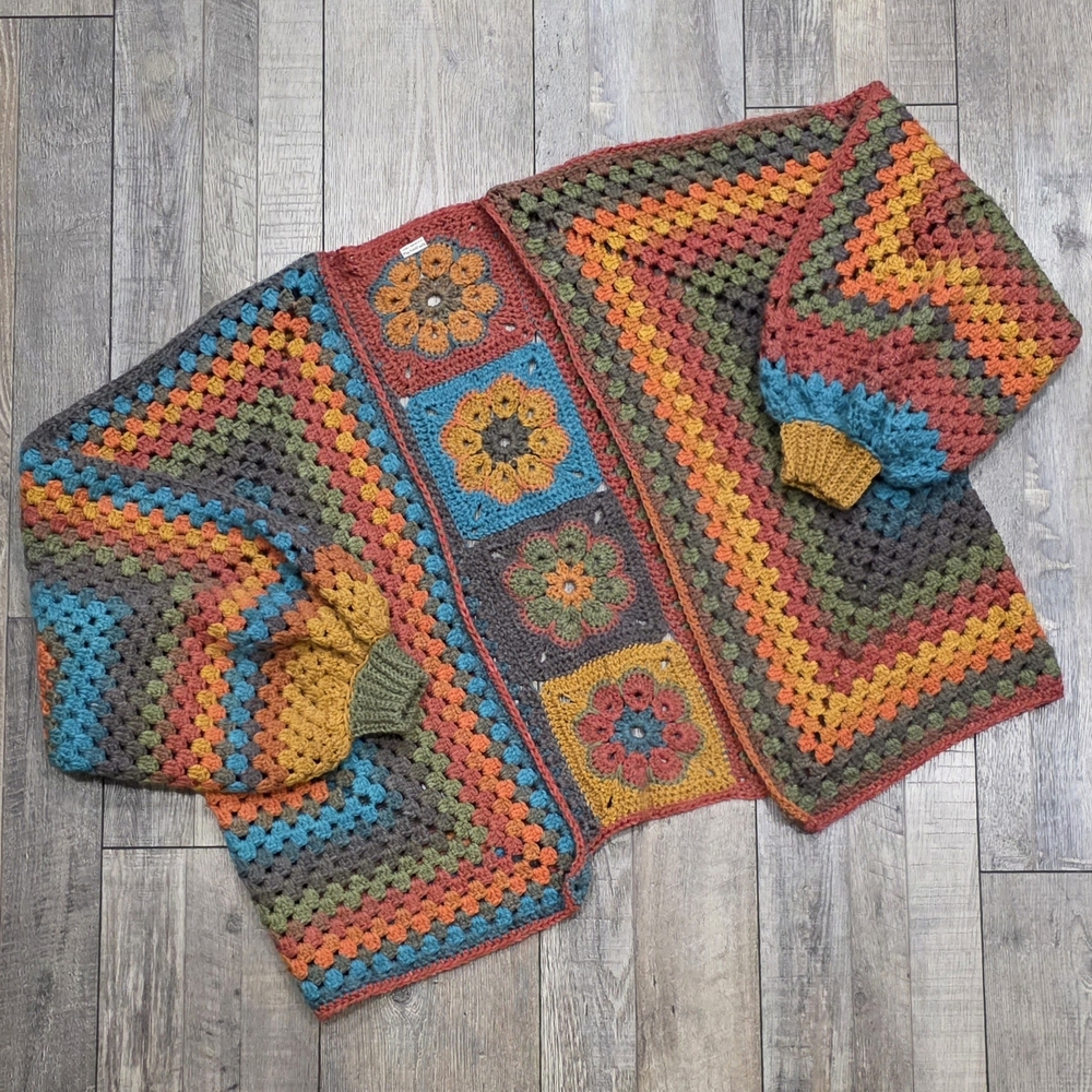 Colorful Crochet Cardigan FOR KRISTY